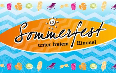 Gestalteter Sommerfest-Schriftzug