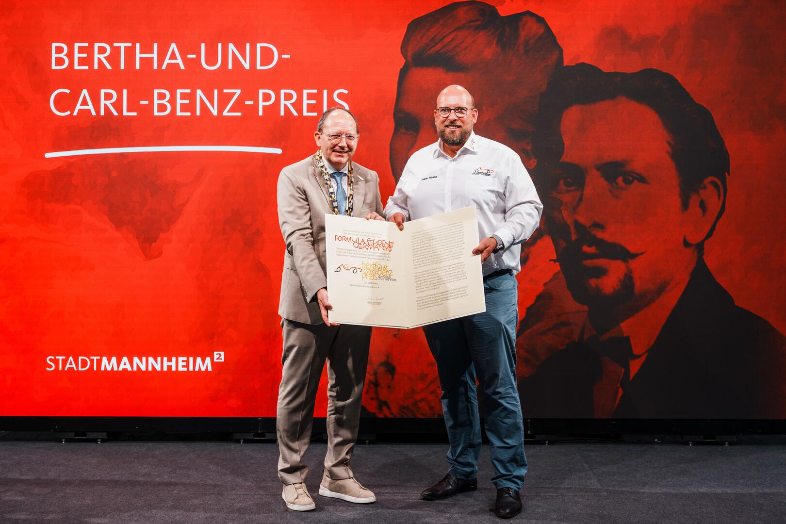Verleihung des Bertha-und-Carl-Benz-Preises 2023 an Formula Student Germany e. V. / Wettbewerb Formula Student Driverless Cup (01)
