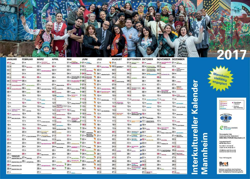 Interkultureller Kalender 2017 | Mannheim.de