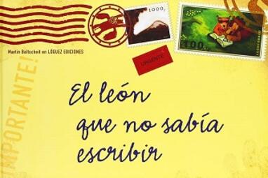 Vergrößerte Ansicht von Buchcover der spanischen Ausgabe von &quot;Der Geschichte vom Löwen, der nicht schreiben konnte&quot; / &quot;El león que no sabia escribir&quot; 
