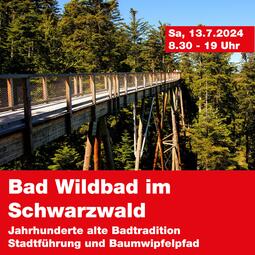 Vergrößerte Ansicht von Bad Wildbad im Schwarzwald mit Jahrhunderte alter Badtradition - Stadtführung und Baumwipfelpfad