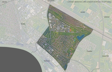 Vergrößerte Ansicht von Das Luftbild zeigt den Stadtteil Casterfeld und die angrenzenden Stadtteile.