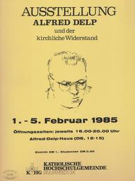 Vergrößerte Ansicht von Plakat zu einer Ausstellung über Alfred Delp