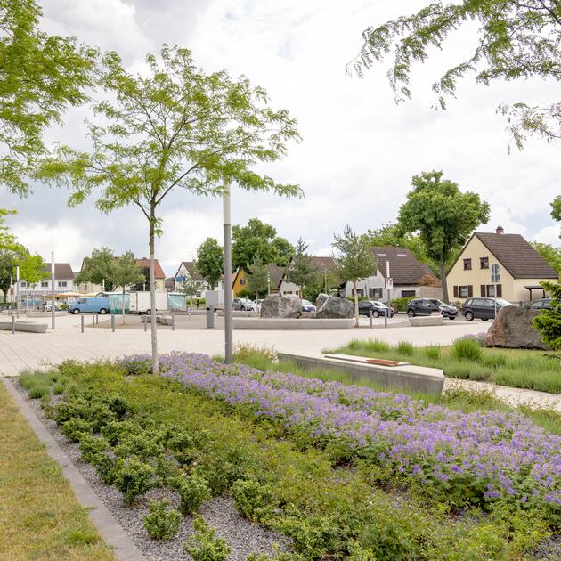 Blick auf den Lena-Maurer-Platz