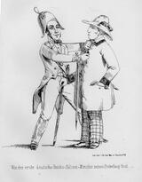 Karl Mathy 1848 bei der Verhaftung des Journalisten Joseph Fickler