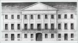 Fassadenzeichnung des Bassermannhauses, um 1829