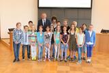 Kindergruppe mit Oberbürgermeister Dr. Kurz im Mannheimer Gemeinderat